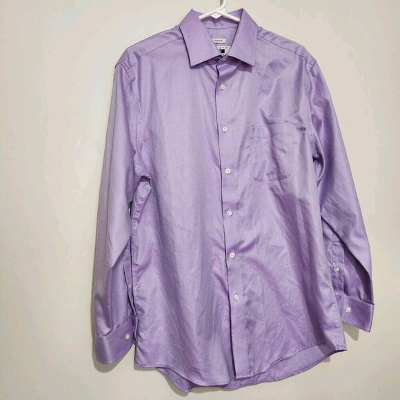 Joseph Abboud Button Up Dress Shirt Men 32-33. 16 Lavender Non Iron.      B15 - Picture 1 of 8